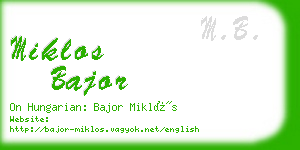 miklos bajor business card